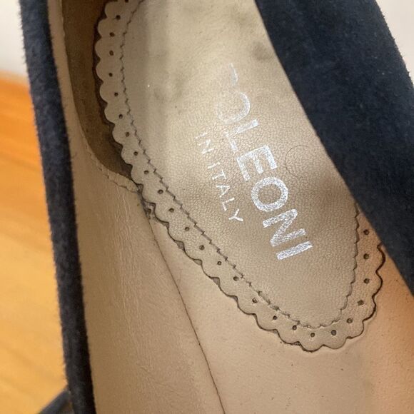 Napoleoni Suede Made in Italy Heeled Loafers Office Work Size 38 - Picture 11 of 11